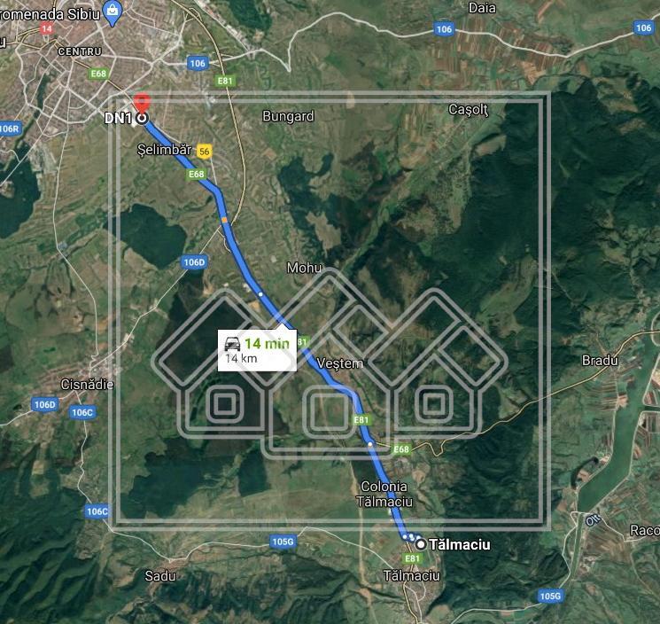 Teren de vanzare in Sibiu - Talmaciu - Intravilan - Utilitati