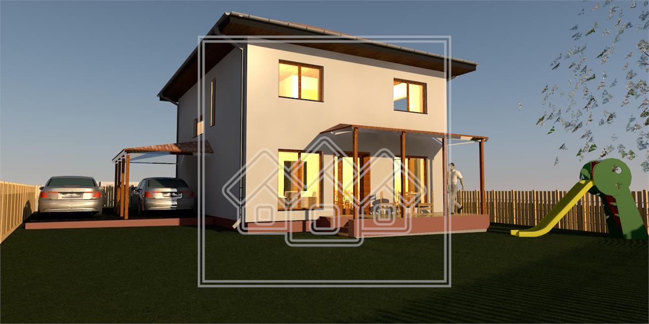 Detached house for sale in Sibiu with land of 500 sqm in XXL area
