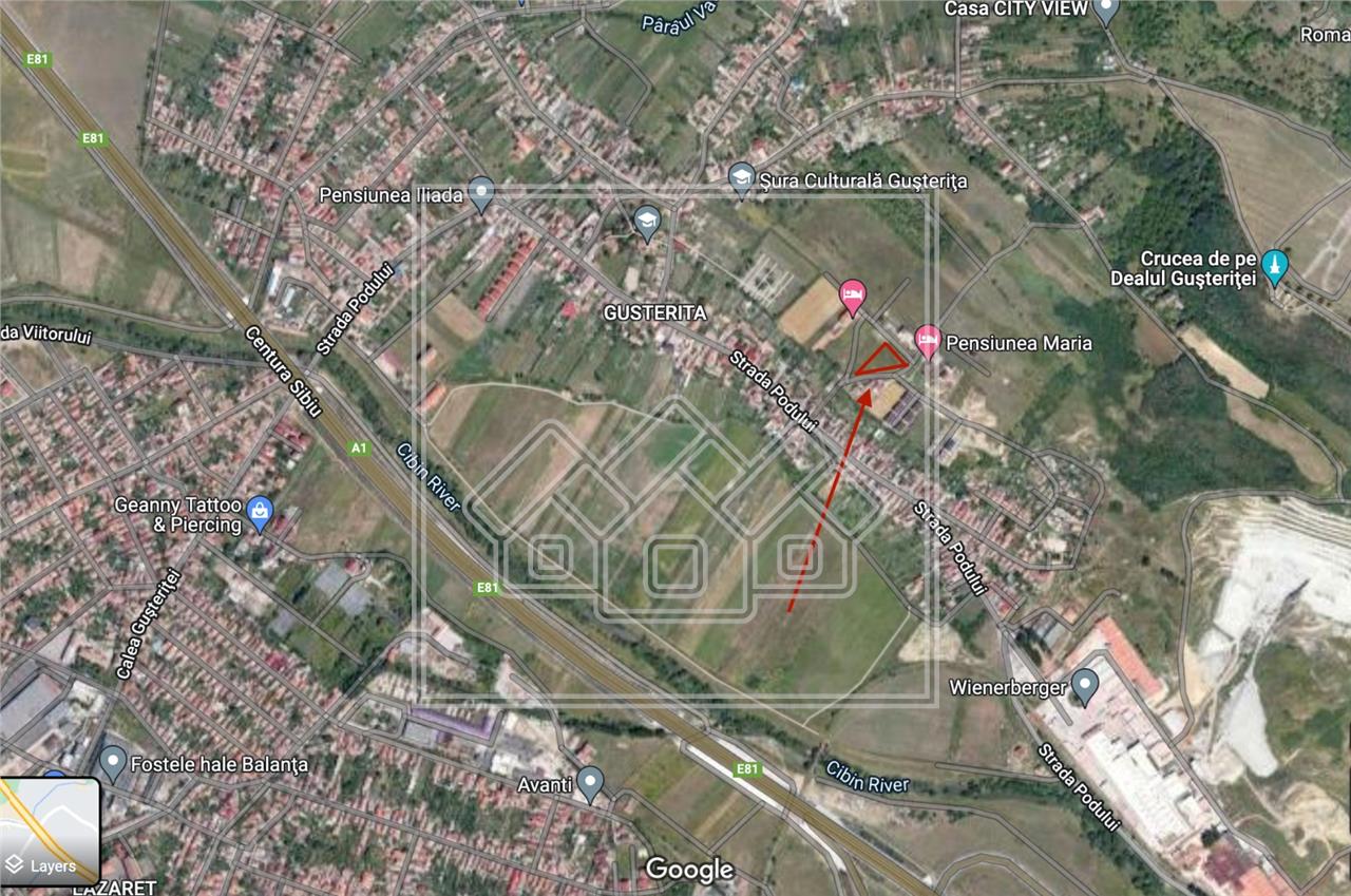 Land for sale in Sibiu - Gusterita area - 500 - 620 sqm / plot