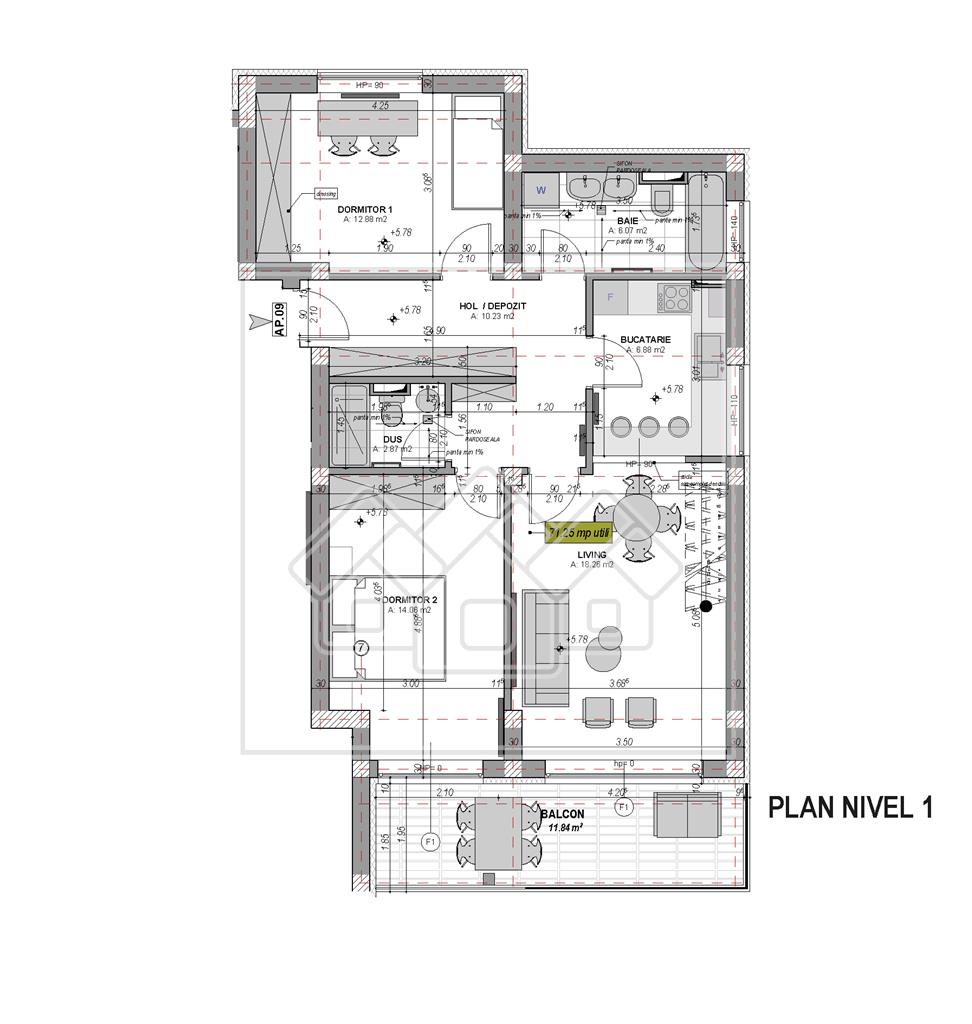 Ideal investitie - Penthouse de vanzare Sibiu -5 camere/2 niveluri (L)