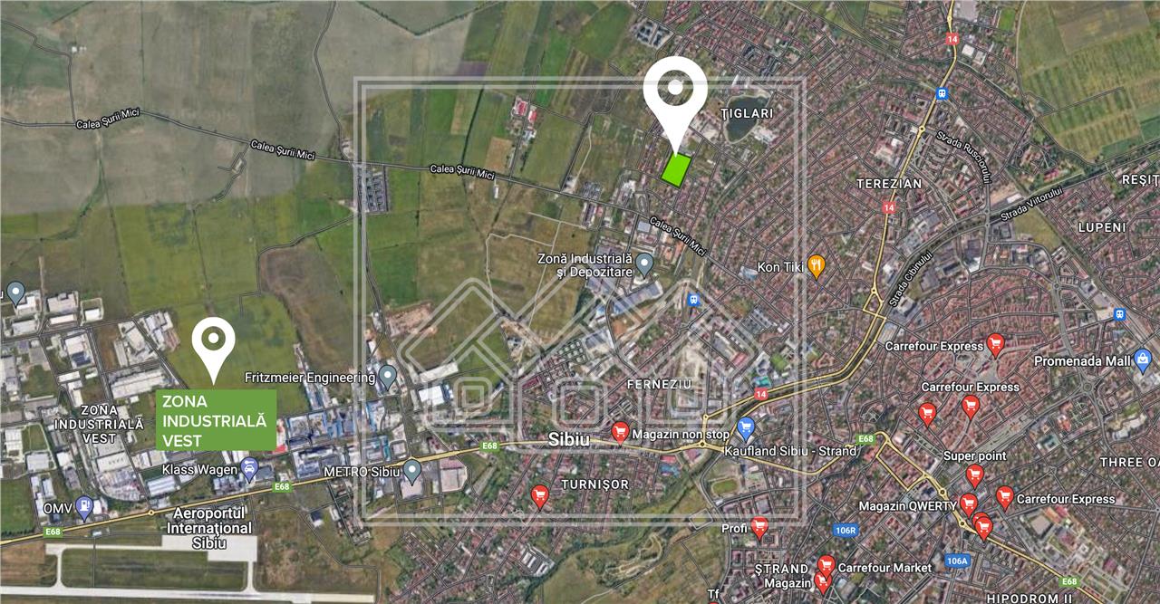 Teren de vanzare in Sibiu - intravilan - ideal investitie - Mozaicului