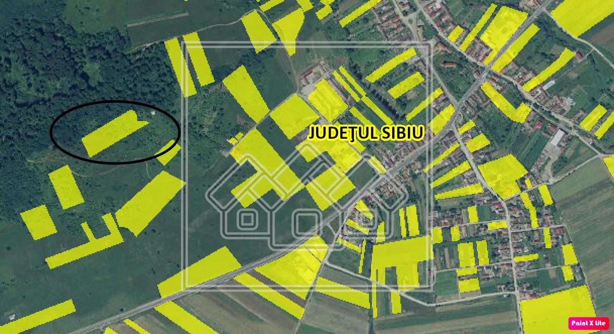 Teren de vanzare in Sibiu - Bradu - 2 parcele - 8300 mp