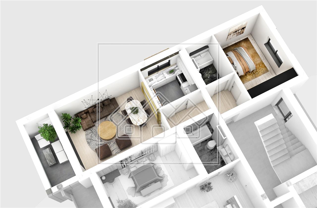 2-room apartment  luxury concept  with underfloor heating