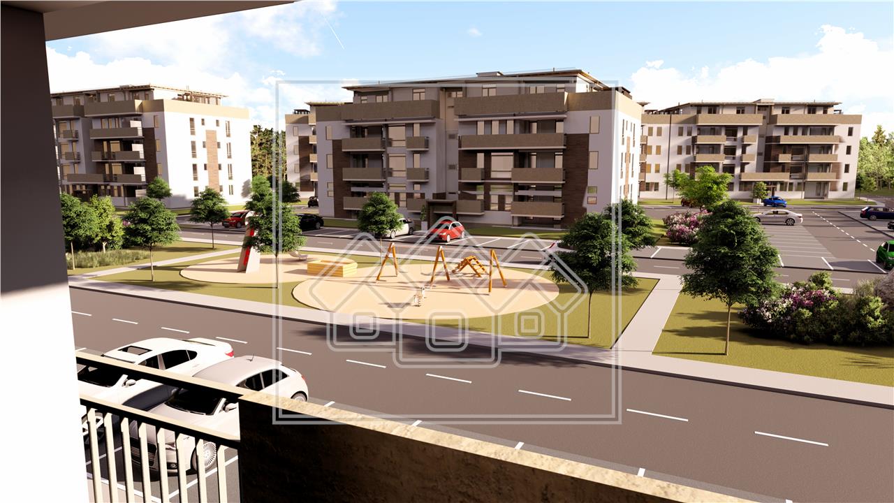 Apartment for sale in Sibiu - 3 rooms and 2 balconies - elevator