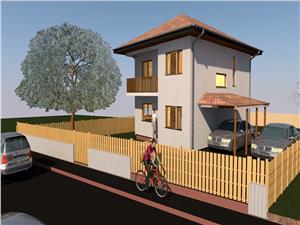 Detached house for sale in Sibiu with land of 500 sqm in XXL area