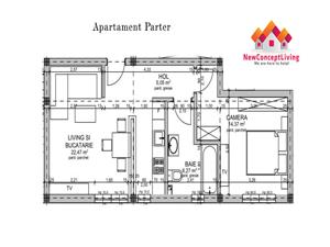 Apartament de vanzare in Sibiu - 2 camere - 48mp si balcon - Ciresica