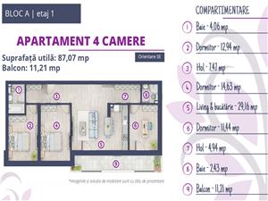 Apartament 4 camere de vanzare in Sibiu - predare LA CHEIE,lift