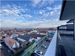 Penthouse for rent in Sibiu - 4 rooms and 2 terraces - first rental