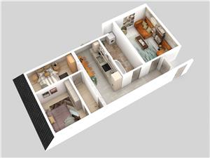 Apartament de vanzare in Sibiu - 3 camere decomandate-FINISAT LA CHEIE