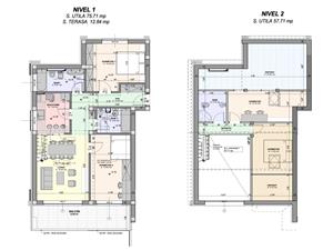 Penthouse 2 niveluri,finisat la cheie,concept deosebit, confort lux(R)