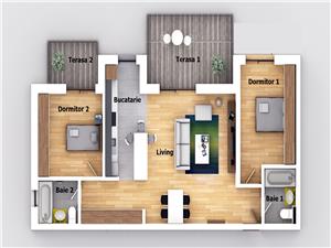 Apartament de vanzare in Sibiu - 3 camere si gradina proprie