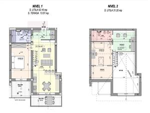 Special concept - Penthouse on 2 levels - 3 rooms and 2 balconies for
