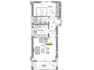 Apartament 2 camere decomandat la alb, intabulat (RV-38L-Mo)