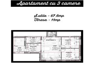 Apartament de vanzare in Sibiu - 3 camere - etaj intermediar