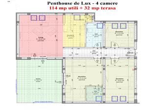 Penthouse confort lux - 4 camere - terasa de 32 mp