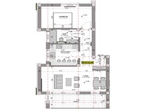 Apartament 2 camere Sibiu - 52,89 mp + logie, incalzire pardoseala(Da)