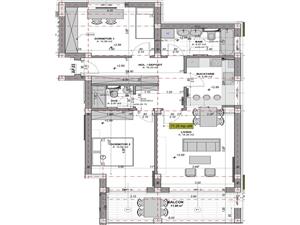 Apartament 3 camere, total decomandat - concept de lux - Leonardo