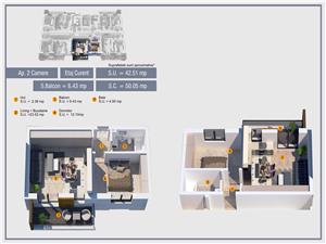 Apartament cu pivnita si parcare subterana - concept nou- bloc cu lift