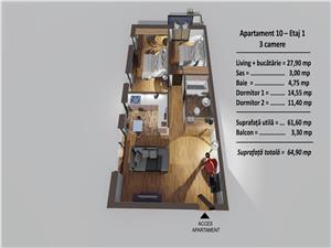 Apartament de vanzare in Sibiu-imobil nou cu lift si parcare subterana