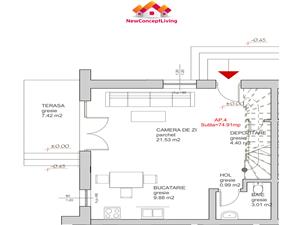 Casa de vanzare Sibiu - 3 camere, 80 mp curte- FINISATA LA CHEIE